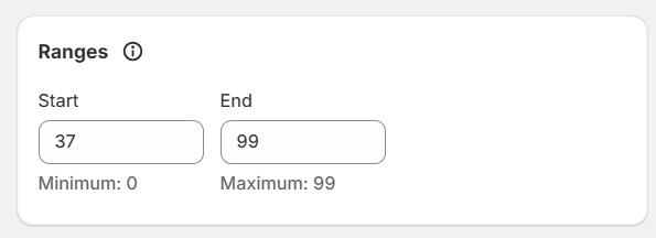 Create an assignment range