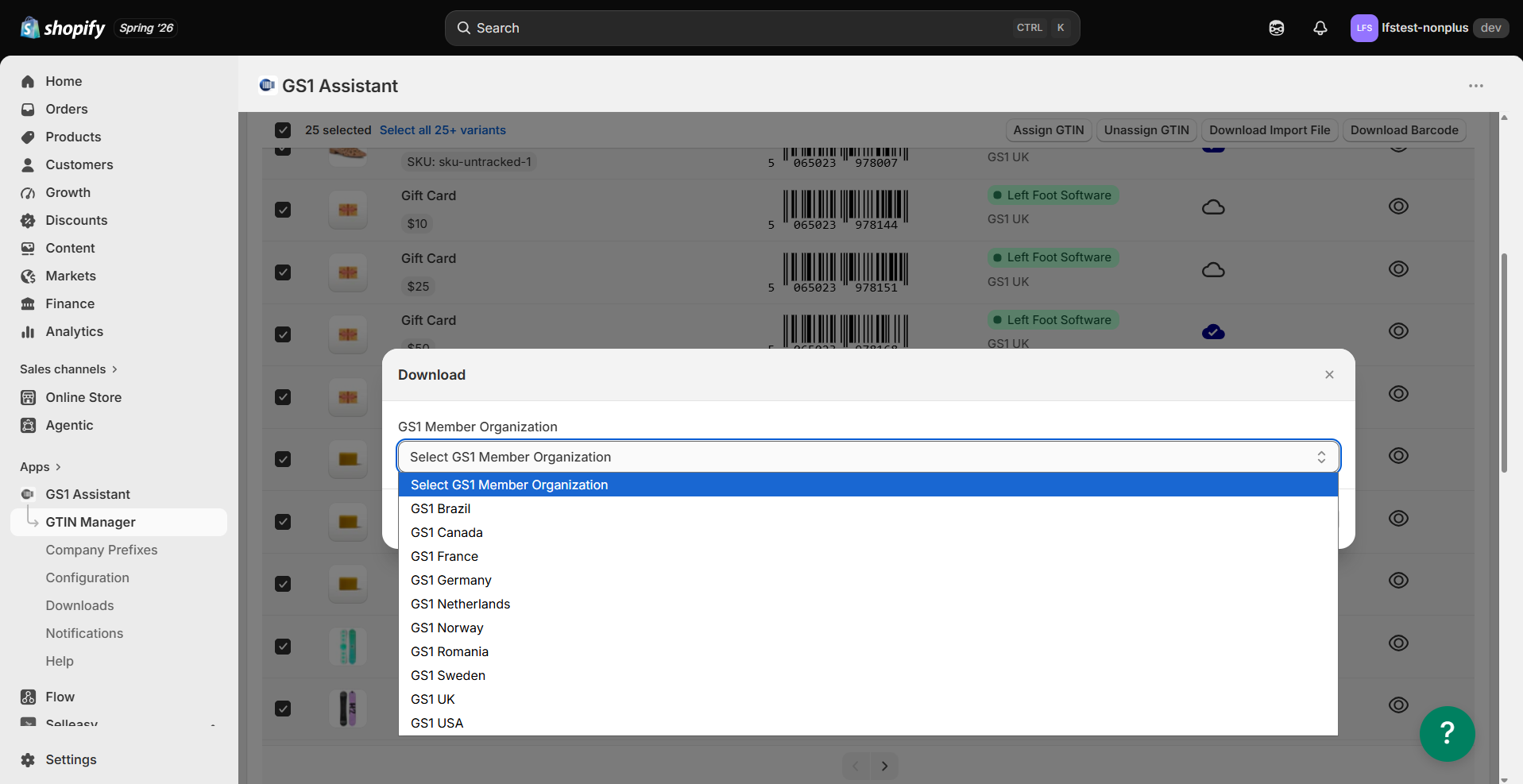 GS1 Assistant integrations